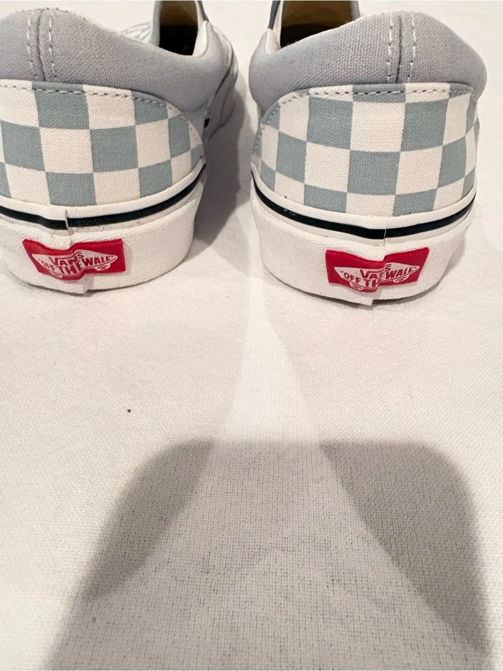 Vans Checkerboard Slip-On Sneakers - Light Blue & White